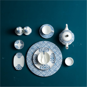 Blue Patterned Table