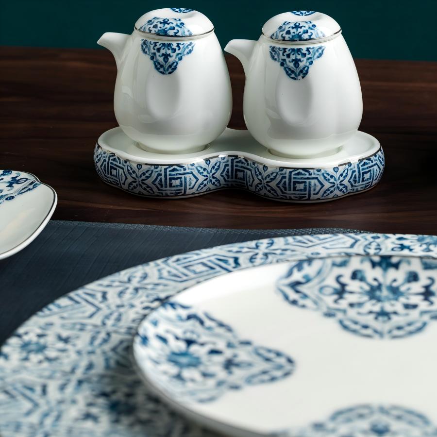 Blue Patterned Table - Image 3