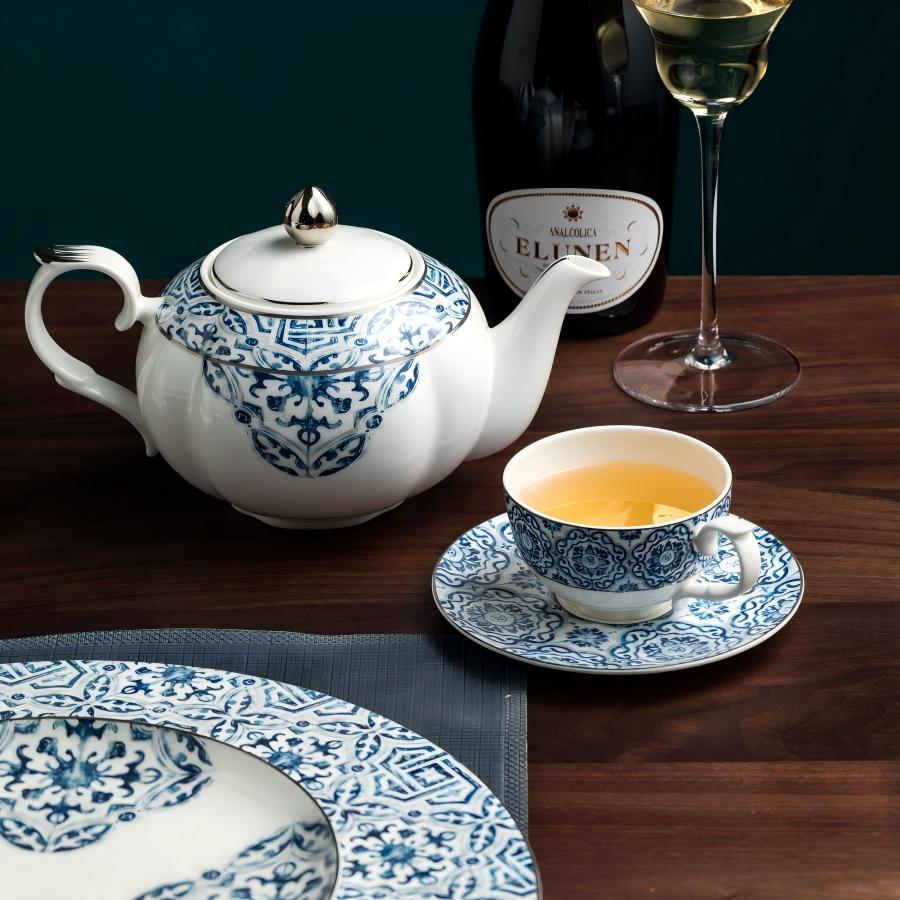 Blue Patterned Table - Image 4